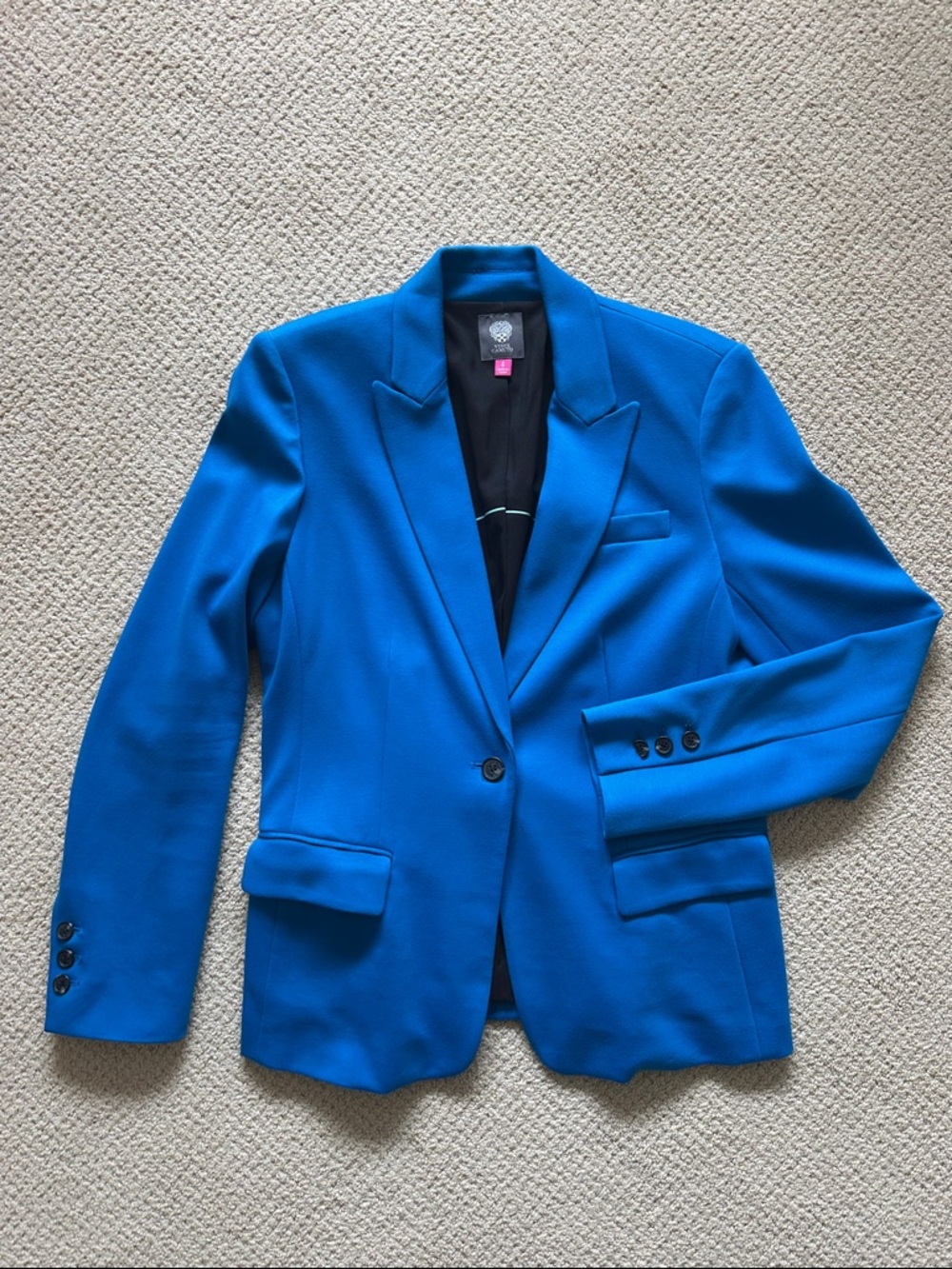 Vince Camuto Electric Blue Women's One Button Blazer with Pockets